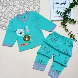 لباس نوزادی پسرانه دخترانه بلوز و شلوار نوزادی پسرانه دخترانه سایز صفر در هفت رنگ کد5258
