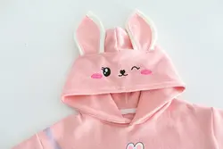 لباس بچگانه وارداتی لباس عید دخترانه بلوز و شلوار طرح خرگوش رنگ سفید صورتی یک تا پنج سال کد۴۱۷۵