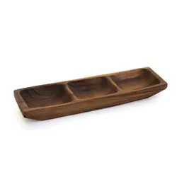 اردو خوری چوبی مستطیل سه خونه