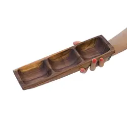 اردو خوری چوبی مستطیل سه خونه