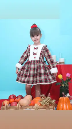 پیراهن دخترانه اسپانیایی مدل کریسمس