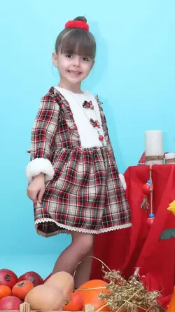 پیراهن دخترانه اسپانیایی مدل کریسمس