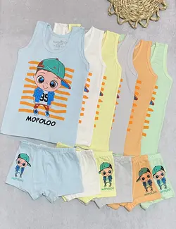 ست زیرپوش و شورت پسرانه طرح پسر