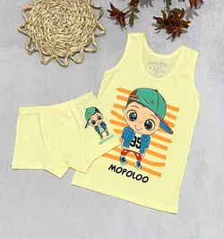 ست زیرپوش و شورت پسرانه طرح پسر