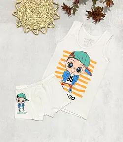 ست زیرپوش و شورت پسرانه طرح پسر