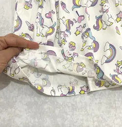 پیراهن یونیکورن زمینه شیری