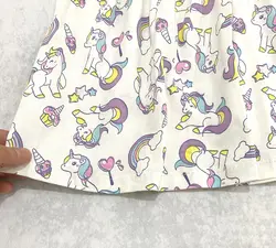 پیراهن یونیکورن زمینه شیری