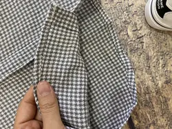 پیراهن مجلسی پسرانه کنفی چهارخونه