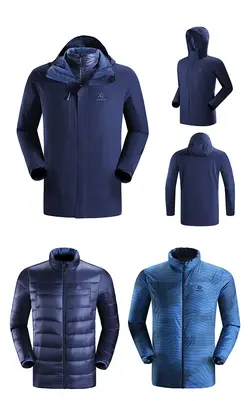 کاپشن دوپوش پر مردانه مدل زیرو اکشن کایلاس کد KG110175