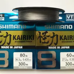 نخ ماهیگیری براید شیمانو خاکستری SHIMANO KAIRIKI 8