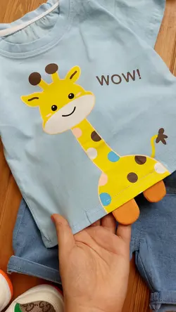 ست بلوز و شلوارک بچگانه زرافه