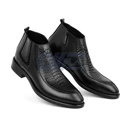 نیم بوت چرم مردانه مجلسی  کد 119