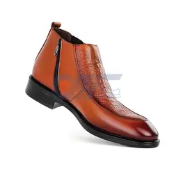 نیم بوت چرم مردانه مجلسی  کد 119