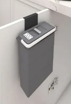 سطل زباله درب آویز 4 لیتری پلاتین کد 3691