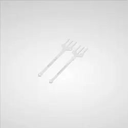 چنگال پلاستیکی شفاف سه شاخه (8100 عددی)