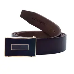 کمربند پلاکی مردانه چرم طبیعی KT1404NU
