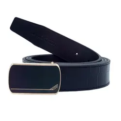 کمربند مردانه پلاکی چرم صنعتی KT1414IN