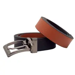 کمربند قلابدار مردانه چرخشی مردانه دورو KT592IN