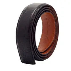 تسمه کمربند ریلی چرم طبیعی مشکی کروکو KT1401NU