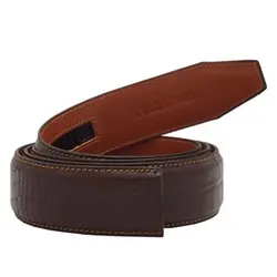 تسمه کمربند ریلی چرم طبیعی کروکو قهوه ای KT1399NU