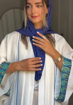 روسری تافته هندی سرمه ای