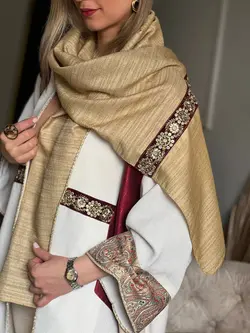 شال تافته هندی طلایی