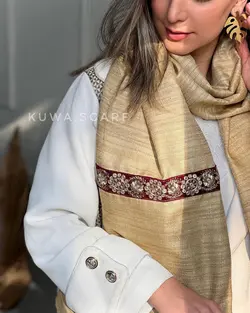 شال تافته هندی طلایی