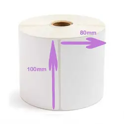 لیبل کاغذی 100 × 80