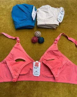 سوتین نخی لاکرا شیردهی اعلا کد ۲۸۹ مارک معتبر لعیا(جین ۱۲تایی)