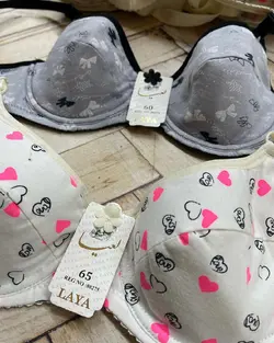 سوتین فنردار پد دار دخترانه سوپرنخ مارک معتبر لعیا(جین ۱۲تایی)