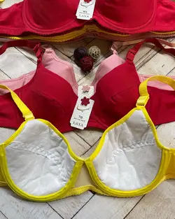 سوتین فنردار پد دار زنانه سوپرنخ مارک معتبر لعیا(جین ۱۲تایی)