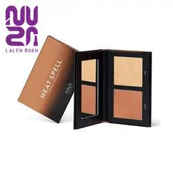 هایلایتر و کانتور هاوس لابراتوریز رنگ دیزرت | Haus Laboratories Head Rush bronzer and Highlighter Duo – desert/dawn
