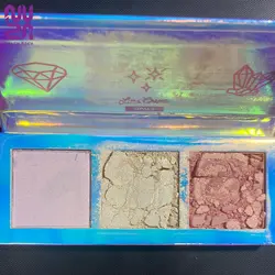 پالت سه رنگ هایلایتر لایم کرایم(آسیب دیده 10) | Lime Crime Hi-Lite Highlighter Angels Palette broken10