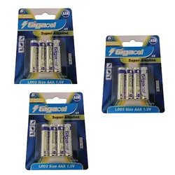باتری نیم قلمی 12 عددی کارتی سوپر آلکالاین گیگاسل