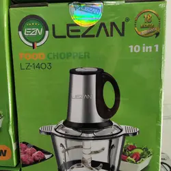 خردکن و غذاساز دو کاسه لیزان 18 تیغه تیتانیوم سیر پاک کن دار