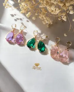 گوشواره اشکی رنگی (کد E27)