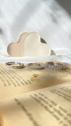 گوشواره حلقه ای نگین مثلث(کدE36)