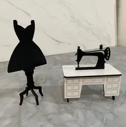 ماکت چرخ خیاطی و مانکن