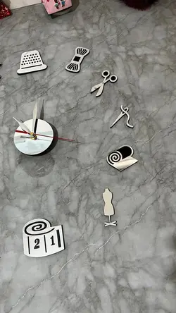 ساعت استیکر خیاطی