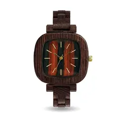 ساعت مچی زنانه مدل Sazhen چوب وِنگه آفریقایی