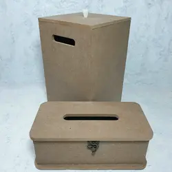 ست بیس  MDF جای دستمال و سطل
