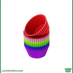 کپسول سیلیکونی رنگین کمانی کاپ کیک