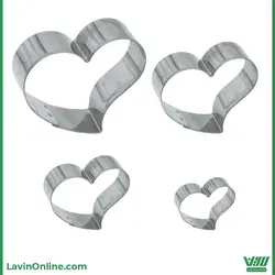 کاتر قلب کشیده 4 عددی