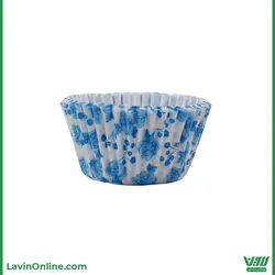 کپسول کاپ کیک طرح دار (گل آبی)