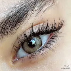 لنز عسلی کاراملی دور مشکی دایموند کارامل هانی