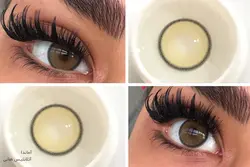 لنز سبز عسلی دور مشکی آتلانتیس هانی آماندا