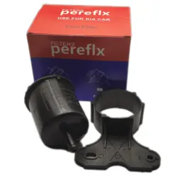 فیلتر بنزین پلیمری سرصاف پراید با براکت Perflex