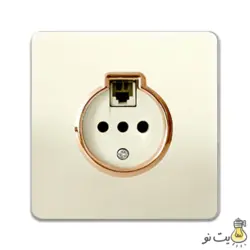 کلید و پریز آسیا مدل کریستال صدفی