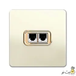 کلید و پریز آسیا مدل کریستال صدفی