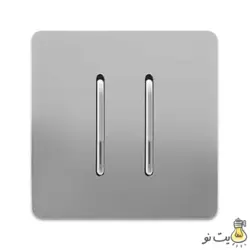 کلید و پریز آسیا مدل کریستال نقره ای